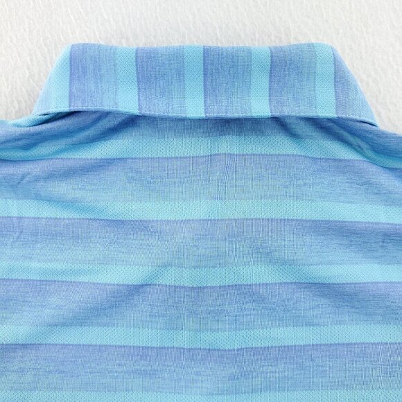 Adidas Golf Polo Shirt 2 Color Striped Stretch Blue Men's Large NWT - Picture 10 of 10